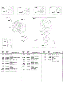 Muffler, Spark Arrestors, Muffler Deflectors parts for Briggs & Stratton Engine 245437-0280-E2 from AppliancePartsPros.com