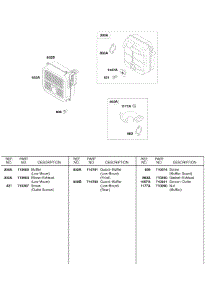 Lo Mount Muffler parts for Briggs & Stratton Engine 245437-0580-E1 from AppliancePartsPros.com