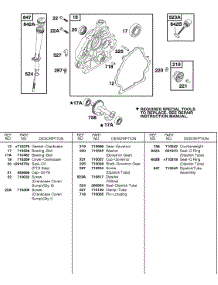 Crankcase Cover, Lubrication parts for Briggs & Stratton Engine 247437-0112-E1 from AppliancePartsPros.com