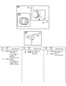 Piston, Rings, Connecting Rod parts for Briggs & Stratton Engine 247437-0112-E9 from AppliancePartsPros.com