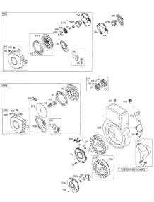 Blower Housing / Shrouds, Flywheel, Rewind parts for Briggs & Stratton Engine 250412-0401-A1 from AppliancePartsPros.com