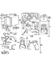 Carburetor,Fuel,Air Cleaner parts for Briggs & Stratton Engine 251417-0201-99 from AppliancePartsPros.com