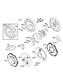 Flywheels, Screens parts for Briggs & Stratton Engine 252412-0743-01 from AppliancePartsPros.com