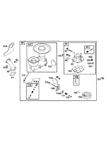 Carburetor Assy parts for Briggs & Stratton Engine 252417-0171-99 from AppliancePartsPros.com