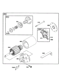 Electric Starter parts for Briggs & Stratton Engine 252417-0186-99 from AppliancePartsPros.com