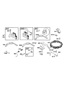 Electrical parts for Briggs & Stratton Engine 252417-0208-99 from AppliancePartsPros.com