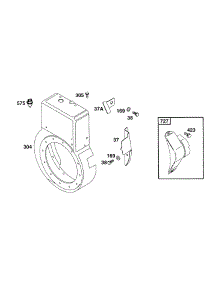 Blower Hsg parts for Briggs & Stratton Engine 252417-0237-99 from AppliancePartsPros.com