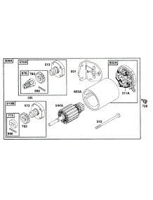 Electric Starter parts for Briggs & Stratton Engine 252417-0251-99 from AppliancePartsPros.com