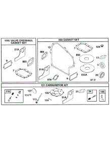 Gasket Set parts for Briggs & Stratton Engine 252417-0755-01 from AppliancePartsPros.com