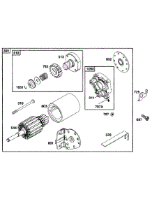 Electric Starter parts for Briggs & Stratton Engine 252702-0663-01 from AppliancePartsPros.com