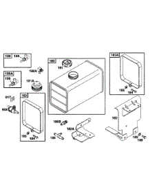 Fuel Tank Grp parts for Briggs & Stratton Engine 252707-0183-99 from AppliancePartsPros.com