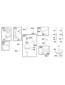 Piston Grp, Crankshaft, Cam parts for Briggs & Stratton Engine 252707-0247-99 from AppliancePartsPros.com