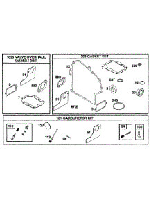 Gasket Sets parts for Briggs & Stratton Engine 252707-0686-01 from AppliancePartsPros.com