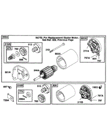 Electric Starter parts for Briggs & Stratton Engine 252707-0693-01 from AppliancePartsPros.com