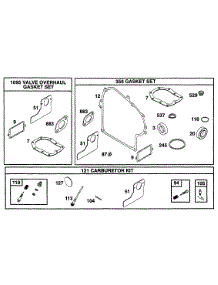 Gasket Sets parts for Briggs & Stratton Engine 253703-0031-01 from AppliancePartsPros.com