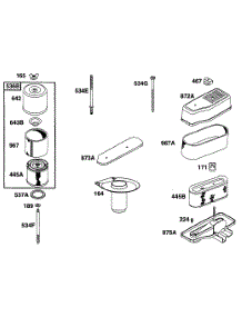 Air Cleaner Grps parts for Briggs & Stratton Engine 253707-0179-01 from AppliancePartsPros.com