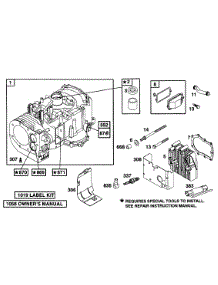 Cylinder, Head parts for Briggs & Stratton Engine 253707-0199-01 from AppliancePartsPros.com