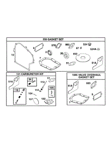 Gasket Set parts for Briggs & Stratton Engine 254422-0568-01 from AppliancePartsPros.com