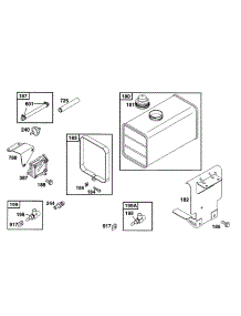 Fuel Pump Grp, Fuel Tank Grp parts for Briggs & Stratton Engine 254422-4014-03 from AppliancePartsPros.com