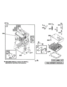 Cylinder, Head parts for Briggs & Stratton Engine 254427-4016-01 from AppliancePartsPros.com