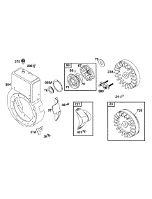 Blower Hsg, Flywheel parts for Briggs & Stratton Engine 254427-4024-01 from AppliancePartsPros.com
