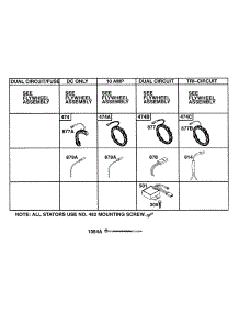 Alternator Chart parts for Briggs & Stratton Engine 254427-4025-01 from AppliancePartsPros.com