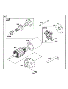 Electric Starter parts for Briggs & Stratton Engine 254427-5075-01 from AppliancePartsPros.com