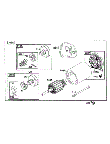 Electric Starter parts for Briggs & Stratton Engine 254427-5075-01 from AppliancePartsPros.com