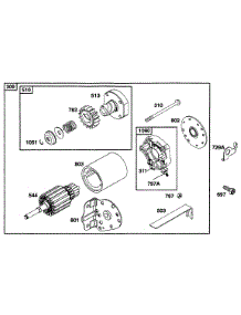 Electric Starter parts for Briggs & Stratton Engine 254707-0118-01 from AppliancePartsPros.com