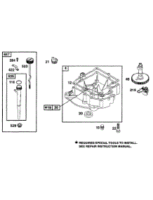 Oil Fill, Sump parts for Briggs & Stratton Engine 254707-0121-01 from AppliancePartsPros.com