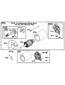 Electric Starter parts for Briggs & Stratton Engine 254707-0127-01 from AppliancePartsPros.com