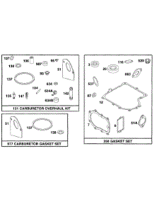 Gasket Sets parts for Briggs & Stratton Engine 254707-0139-01 from AppliancePartsPros.com