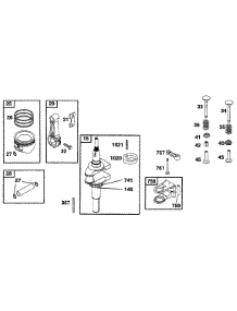 Piston Grp, Crankshaft parts for Briggs & Stratton Engine 254707-4015-99 from AppliancePartsPros.com