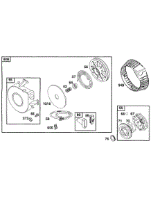 Rewind Starter parts for Briggs & Stratton Engine 255707-0111-01 from AppliancePartsPros.com