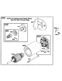 Electric Starter parts for Briggs & Stratton Engine 255707-0112-02 from AppliancePartsPros.com