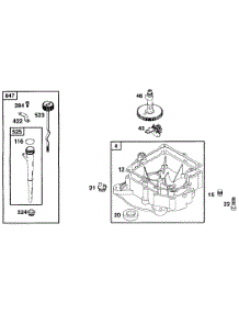 Oil Fill, Sump parts for Briggs & Stratton Engine 255707-0118-01 from AppliancePartsPros.com