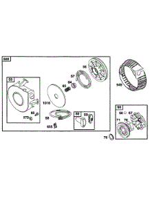 Rewind Starter parts for Briggs & Stratton Engine 256702-0132-01 from AppliancePartsPros.com