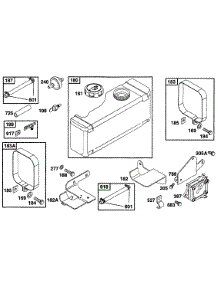 Fuel Tank Grp parts for Briggs & Stratton Engine 256707-0110-01 from AppliancePartsPros.com