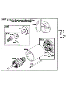 Electric Starter parts for Briggs & Stratton Engine 256707-0135-01 from AppliancePartsPros.com
