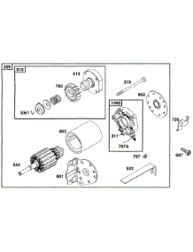 Electric Starter parts for Briggs & Stratton Engine 256707-4005-02 from AppliancePartsPros.com