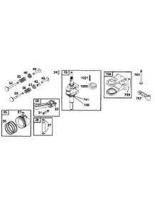 Piston Grp, Crankshaft parts for Briggs & Stratton Engine 256707-4005-02 from AppliancePartsPros.com