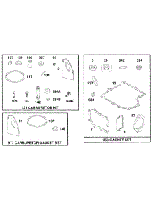 Kits / Gasket Sets parts for Briggs & Stratton Engine 257707-0130-99 from AppliancePartsPros.com