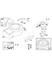 Blower Hsg, Elect, Flywheel parts for Briggs & Stratton Engine 257707-0135-01 from AppliancePartsPros.com