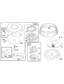 Rewind Starter parts for Briggs & Stratton Engine 257707-4029-99 from AppliancePartsPros.com