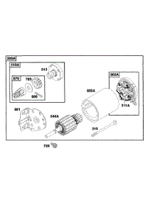 Electric Starter parts for Briggs & Stratton Engine 258702-0104-01 from AppliancePartsPros.com