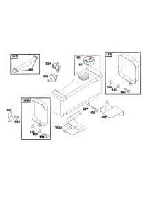 Fuel Tank Assy parts for Briggs & Stratton Engine 258707-0122-01 from AppliancePartsPros.com