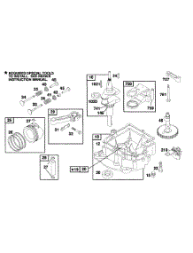 Piston Group, Sump Base, Cam parts for Briggs & Stratton Engine 258707-0125-01 from AppliancePartsPros.com