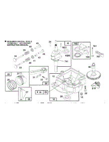 Sump Base Assy, Piston parts for Briggs & Stratton Engine 259702-0104-01 from AppliancePartsPros.com