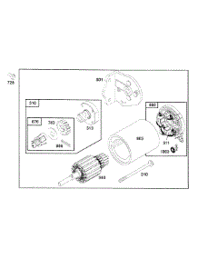 Electric Starter And Chart parts for Briggs & Stratton Engine 259707-0118-01 from AppliancePartsPros.com