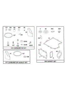 Gasket Sets parts for Briggs & Stratton Engine 259707-4027-01 from AppliancePartsPros.com